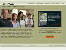 Tablet Screenshot of coldwaxpainting.com